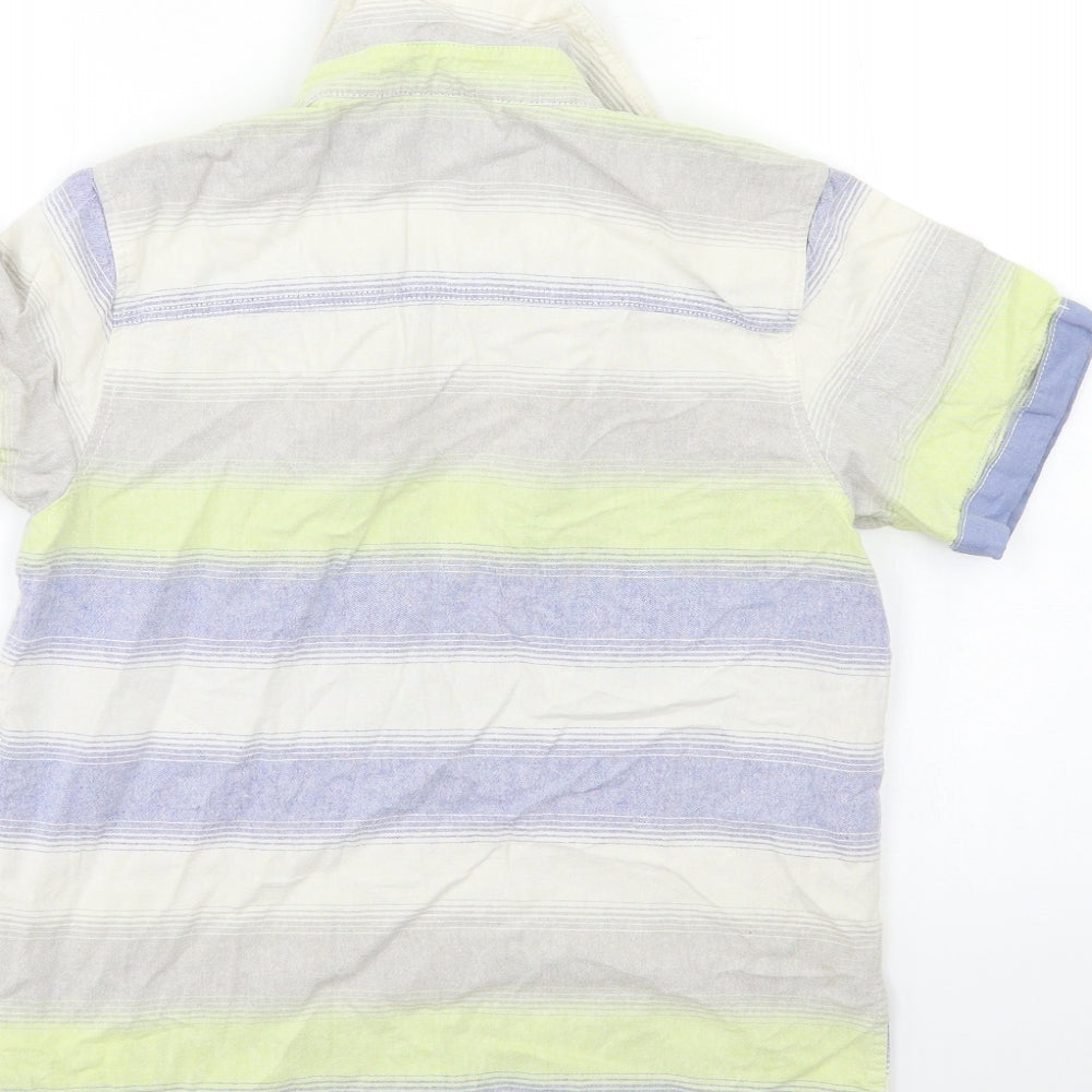 F&F Boys Blue Striped  Basic Button-Up Size 10 Years