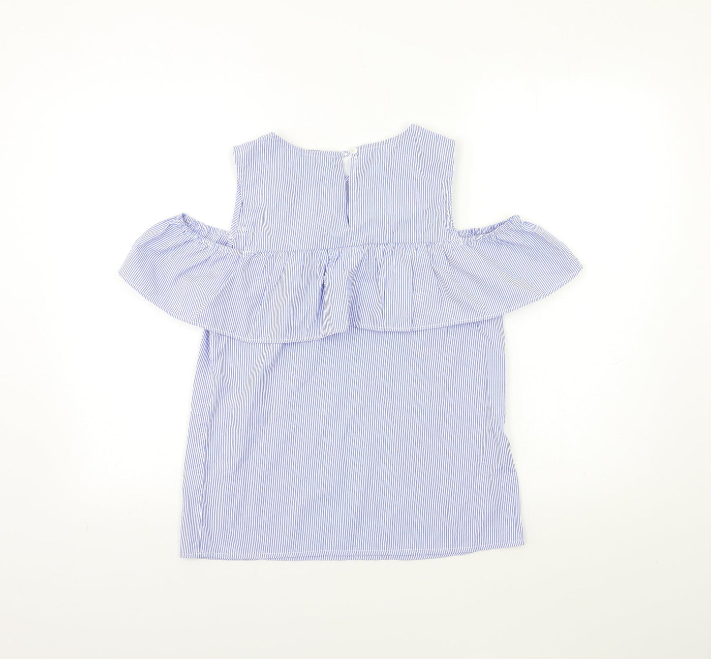Dorothy Perkins Womens Blue Striped  Basic Blouse Size 8