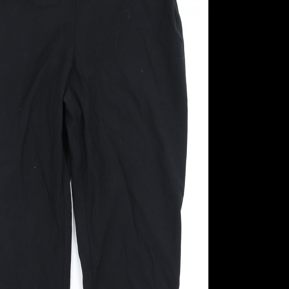 M&S Woman Womens Black   Trousers  Size 14 L28 in