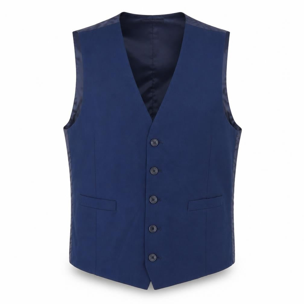 M&S Mens Blue   Jacket Suit Waistcoat Size M
