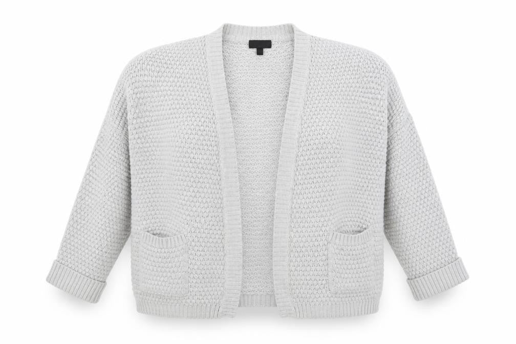 Topshop Womens Grey  Knit Cardigan Jumper Size 10