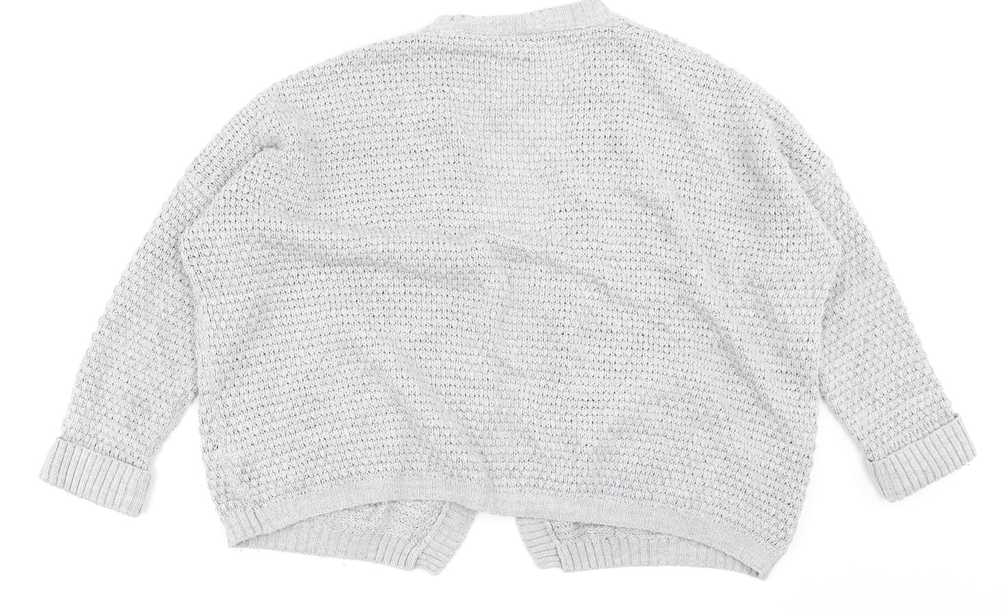 Topshop Womens Grey  Knit Cardigan Jumper Size 10