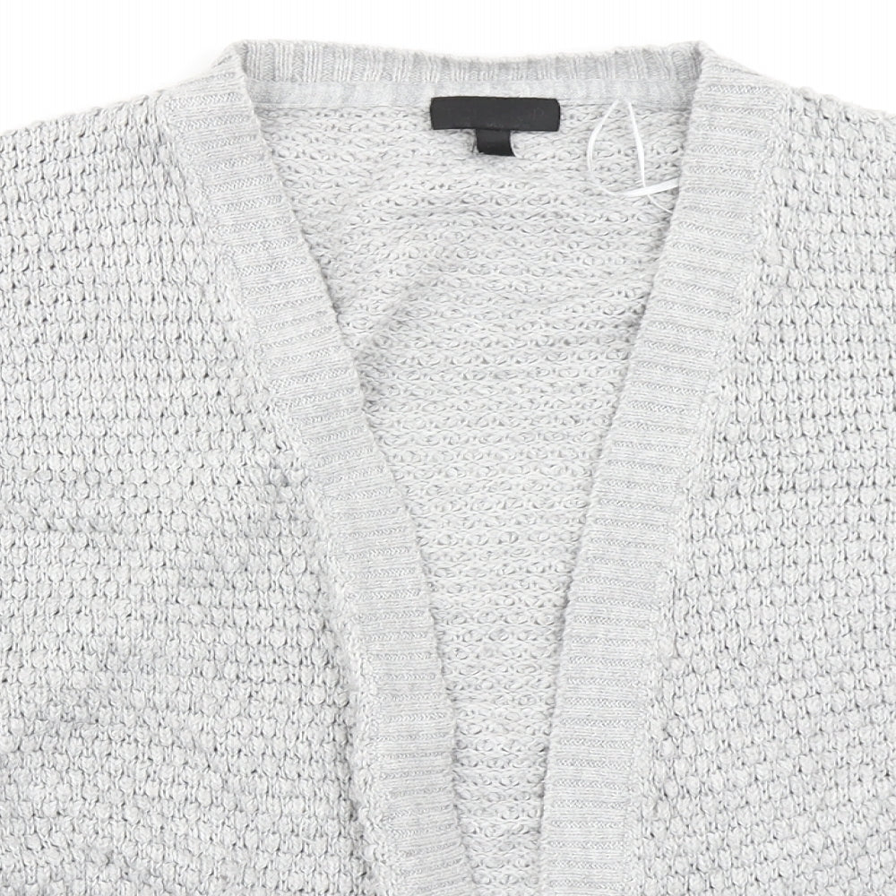 Topshop Womens Grey  Knit Cardigan Jumper Size 10