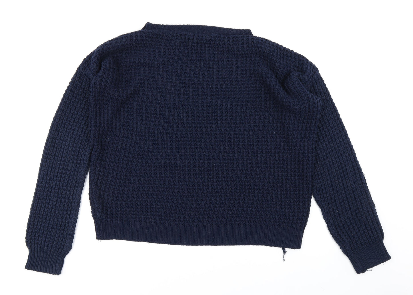 Boohoo Womens Blue  Knit Pullover Jumper Size S