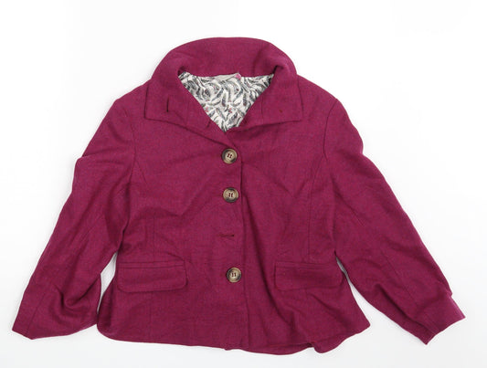 Patra Womens Purple   Jacket Blazer Size 10
