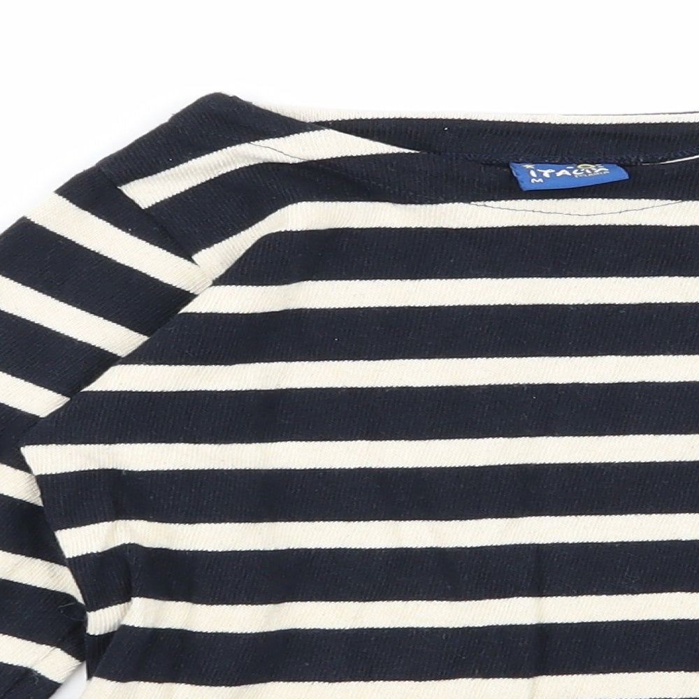 pacia mania Boys Multicoloured Striped  Basic T-Shirt Size M