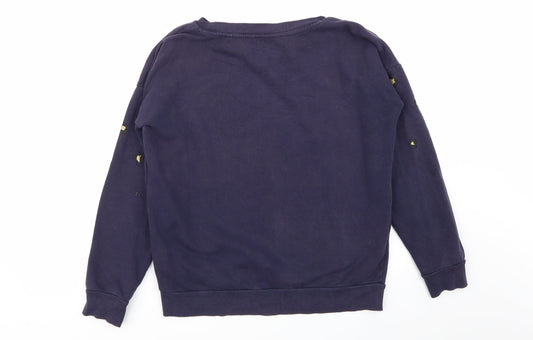 NEXT Womens Blue Geometric  Pullover Jumper Size S
