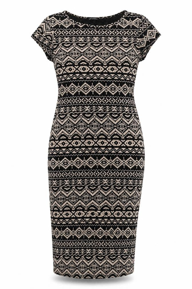 graffic Womens Multicoloured Geometric  A-Line  Size M