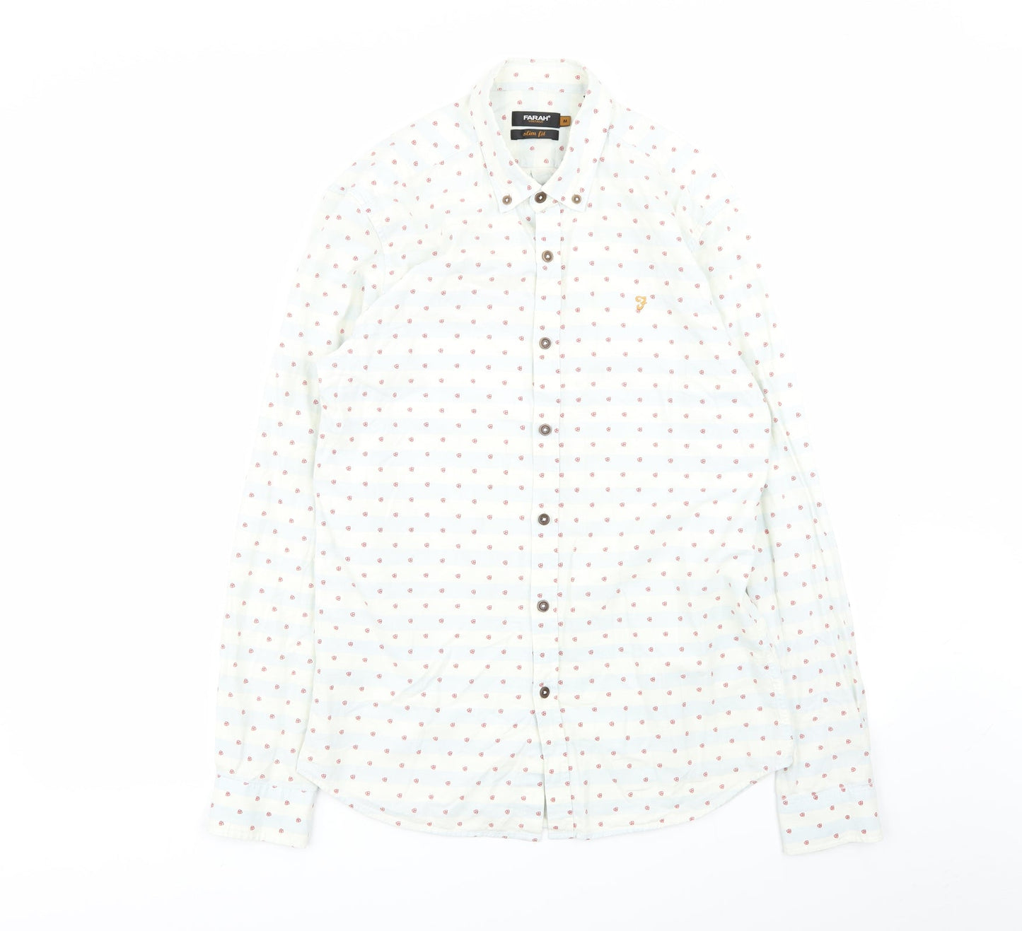 fara Mens Multicoloured Striped   Button-Up Size M