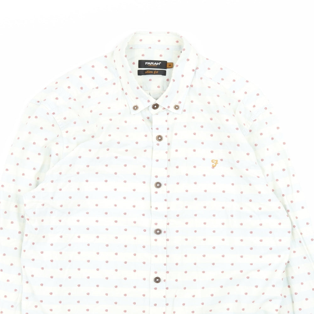 fara Mens Multicoloured Striped   Button-Up Size M