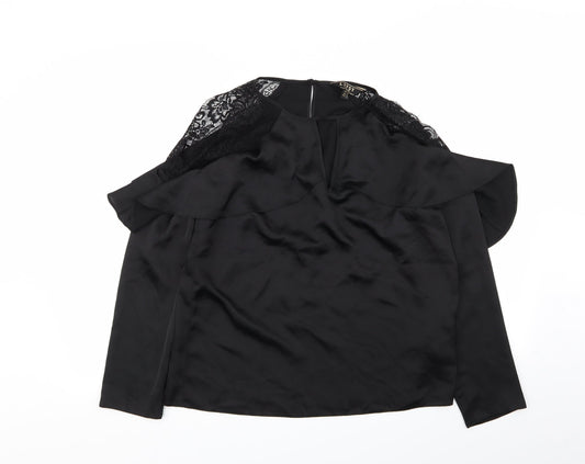 Lipsy London  Womens Black   Basic Blouse Size 12