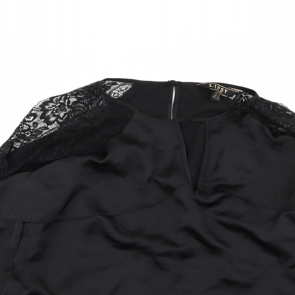 Lipsy London  Womens Black   Basic Blouse Size 12