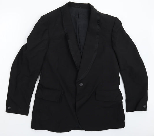Sumrie Mens Black   Jacket Suit Jacket Size 40