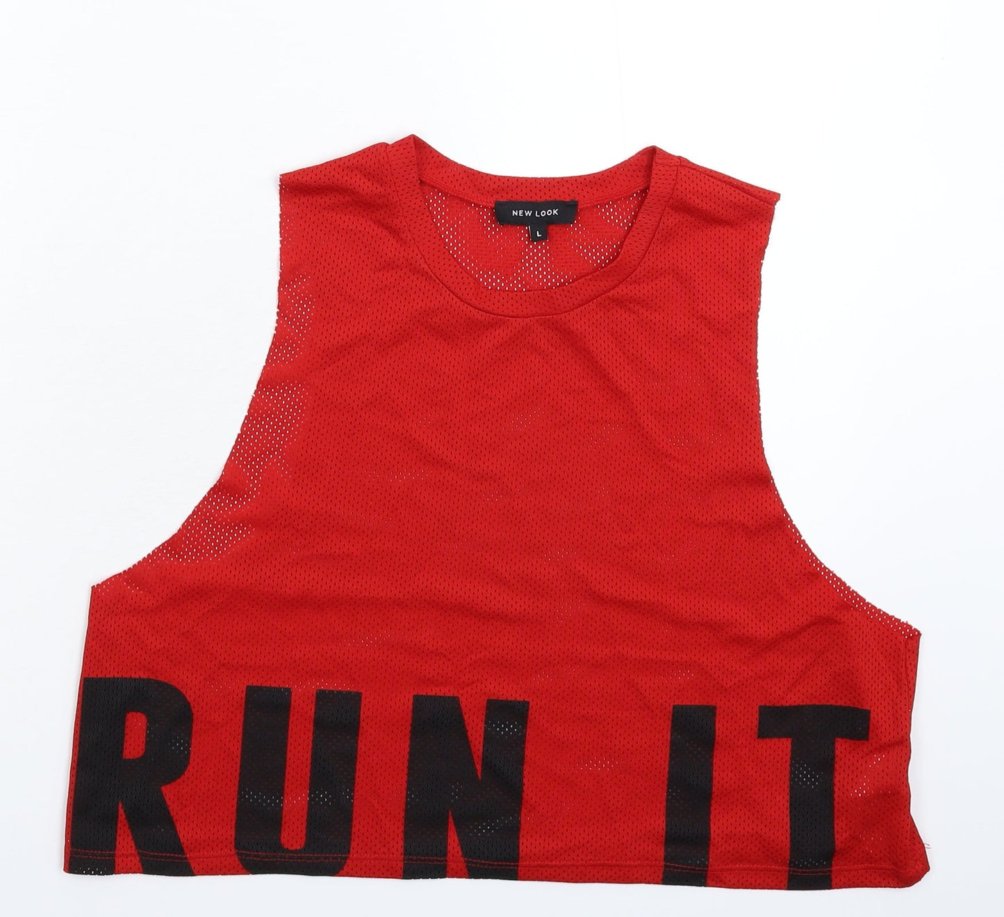 New Look Womens Red   Cropped Tank Size L