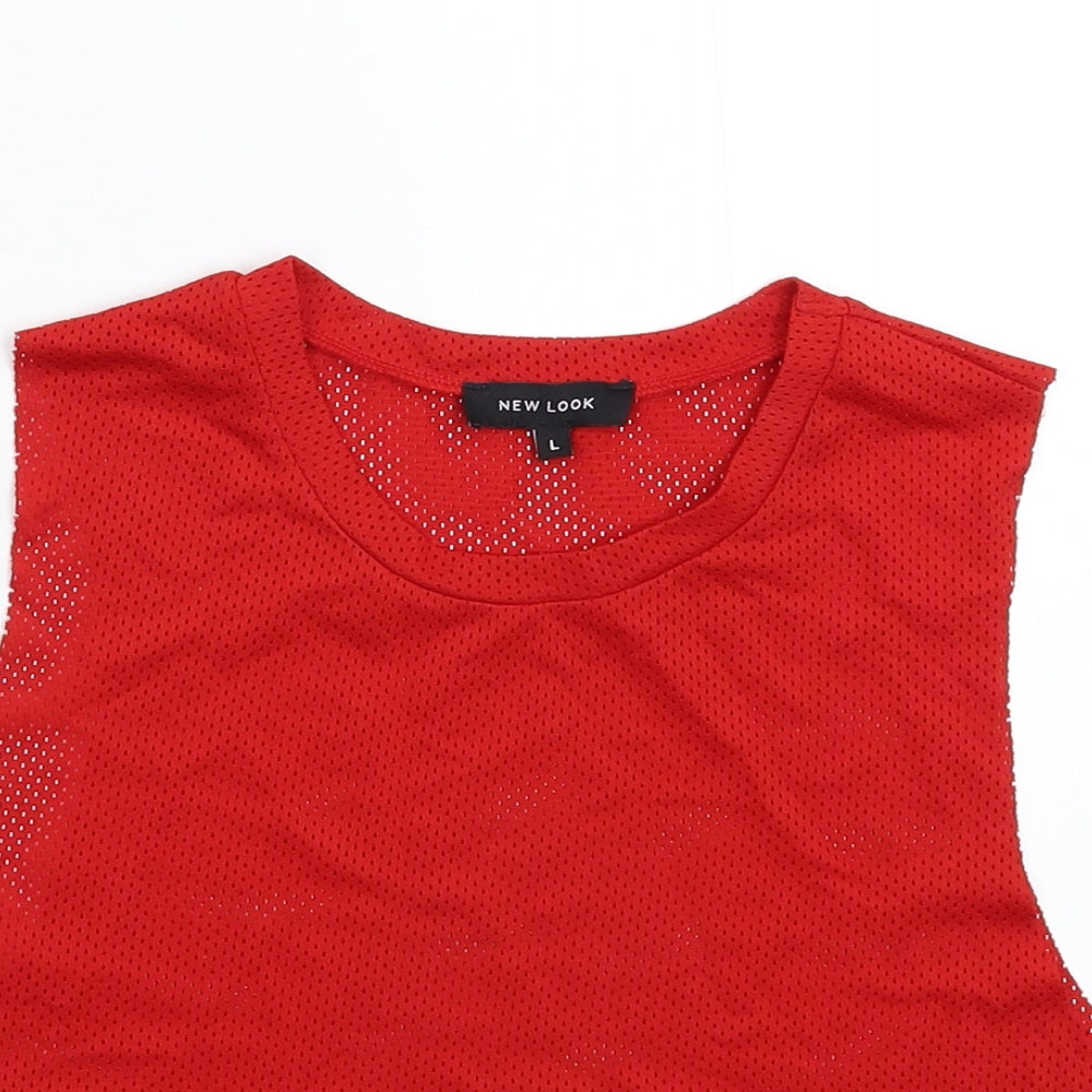 New Look Womens Red   Cropped Tank Size L