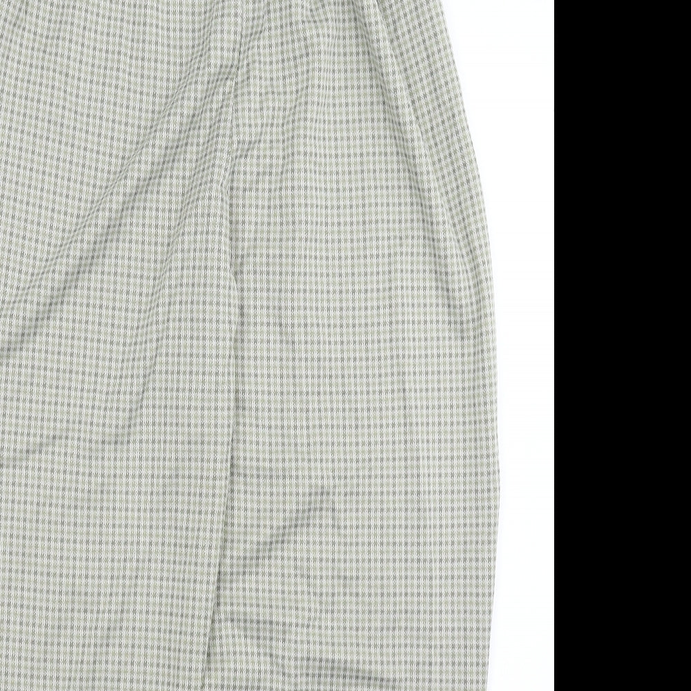 Preworn Womens Green Check  Trousers  Size 18 L27 in