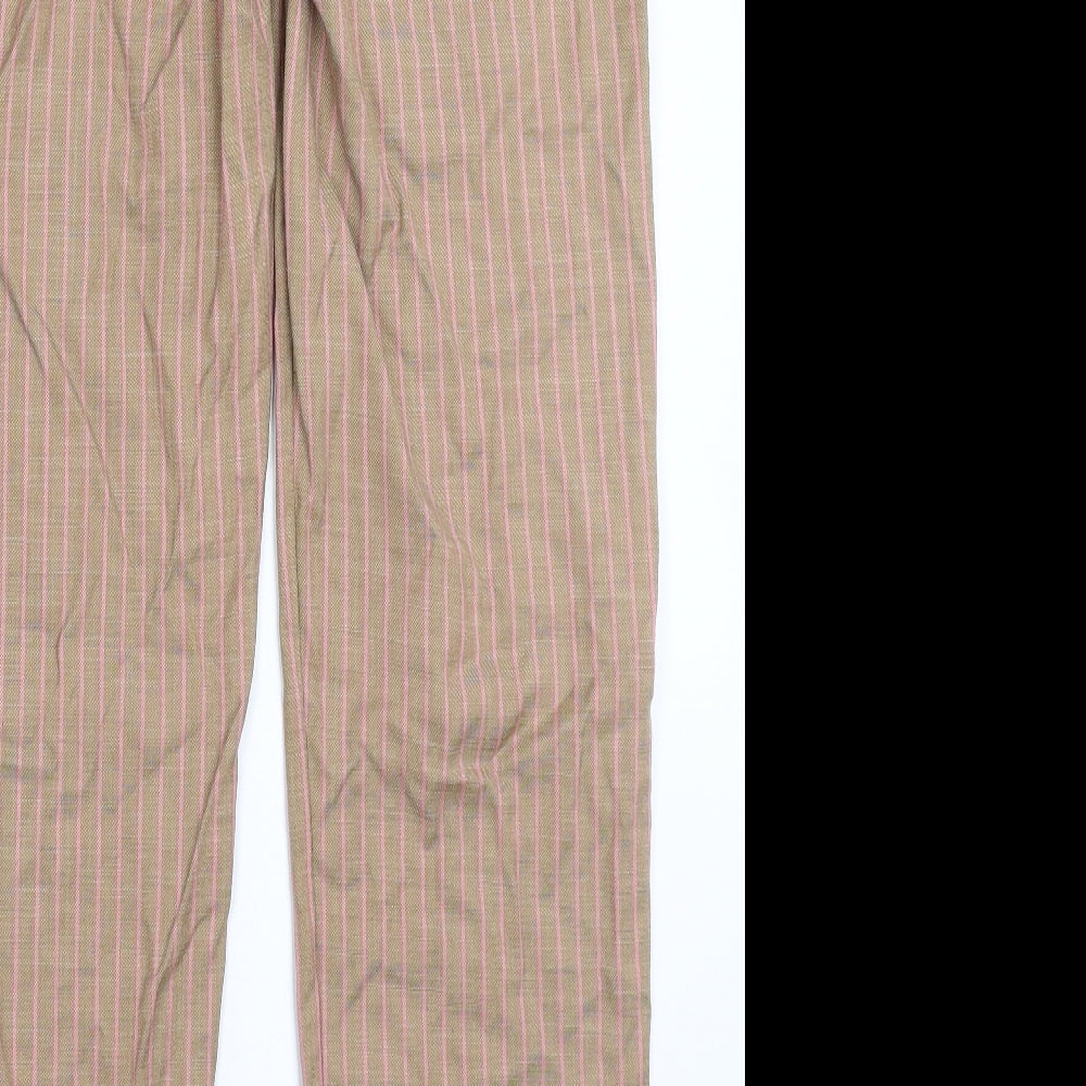 Marks and Spencer Womens Grey Striped  Dress Pants Trousers Size 8 L31 in
