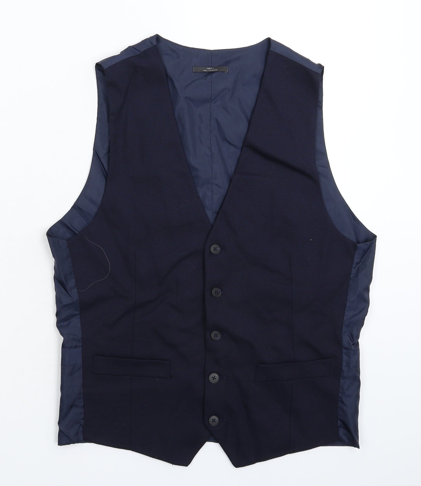 Marks and Spencer Mens Blue   Jacket Suit Waistcoat Size S