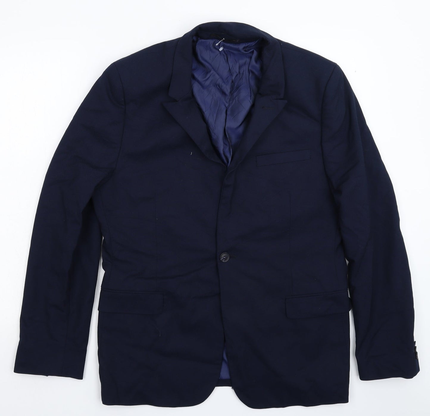 Topman Mens Blue   Jacket Suit Jacket Size 42
