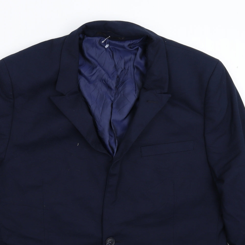 Topman Mens Blue   Jacket Suit Jacket Size 42
