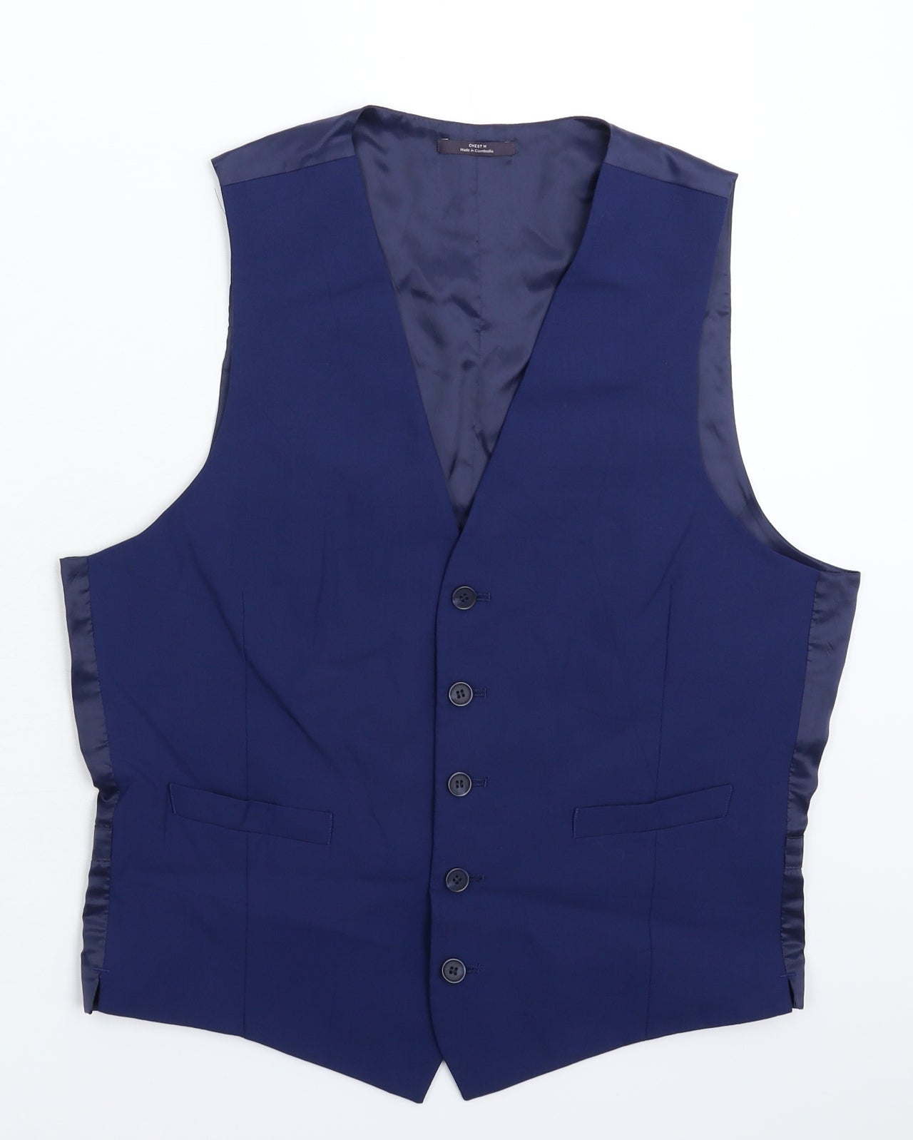 Marks and Spencer Mens Blue   Jacket Suit Waistcoat Size M