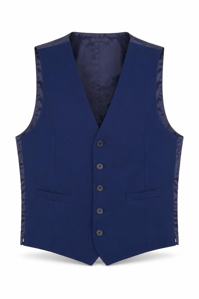 Marks and Spencer Mens Blue   Jacket Suit Waistcoat Size M