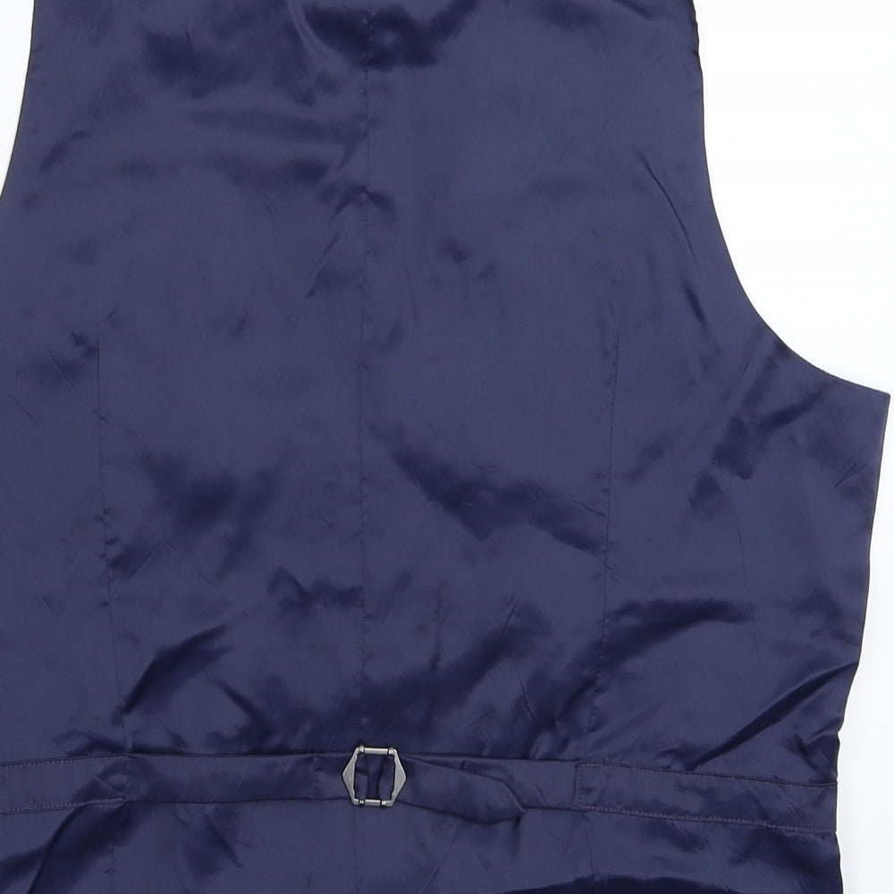 Marks and Spencer Mens Blue   Jacket Suit Waistcoat Size M