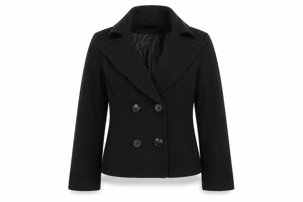 Front view of Papaya women’s black jacket blazer, size UK 10