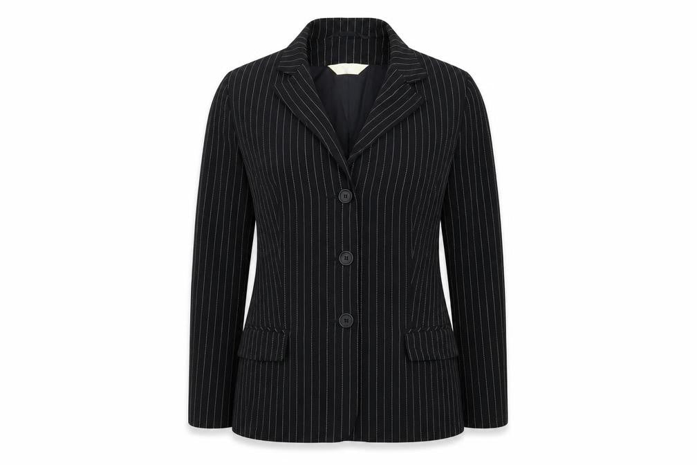 For Women Womens Black Striped  Jacket Blazer Size 12