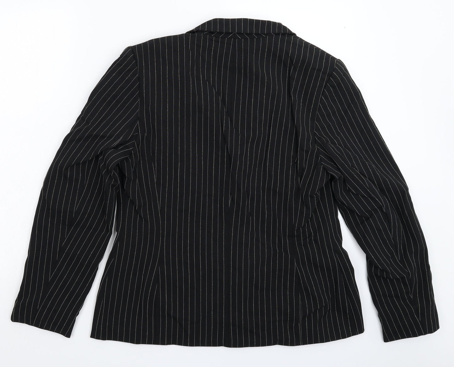 For Women Womens Black Striped  Jacket Blazer Size 12