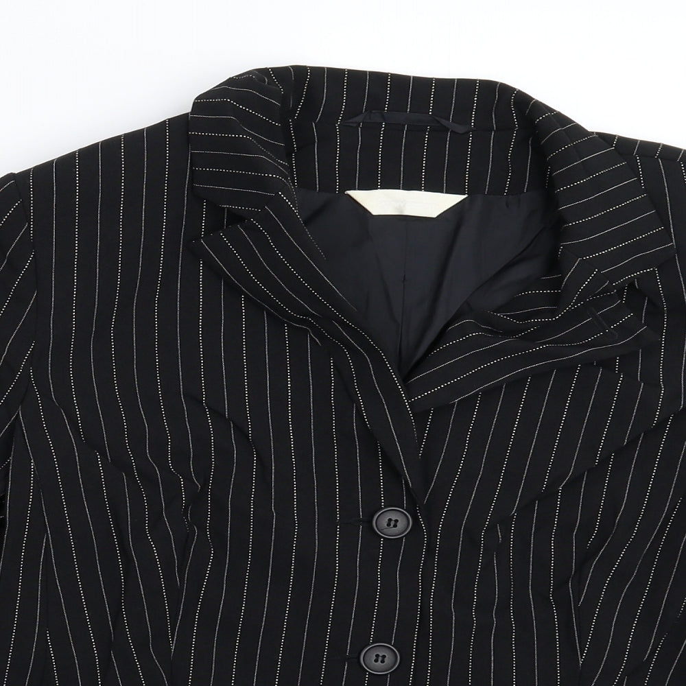 For Women Womens Black Striped  Jacket Blazer Size 12