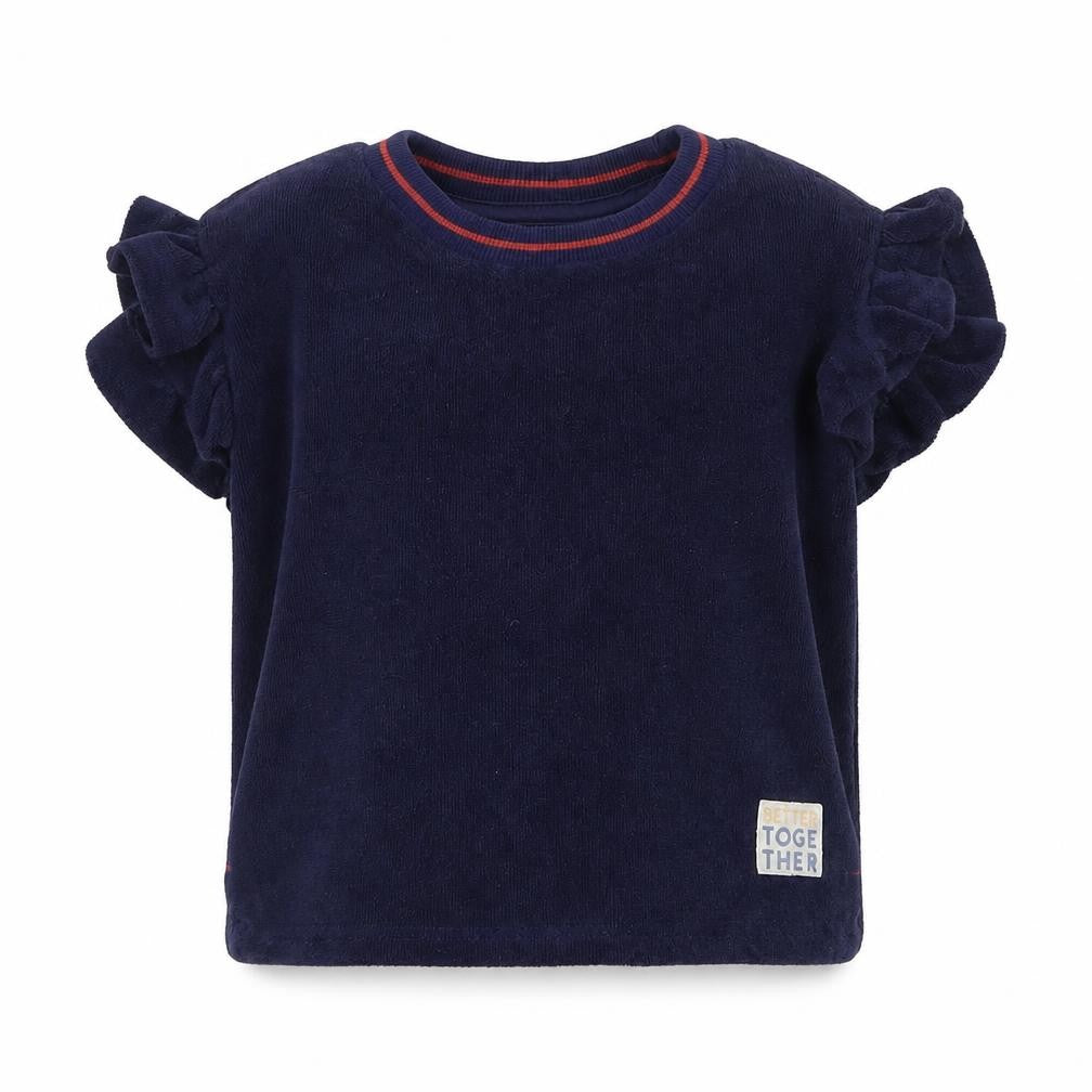 Nutmeg Girls Blue Colourblock  Basic T-Shirt Size 2-3 Years