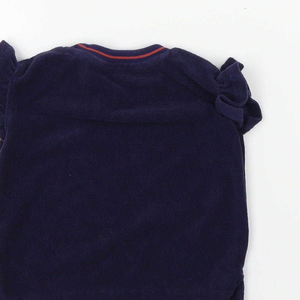 Nutmeg Girls Blue Colourblock  Basic T-Shirt Size 2-3 Years