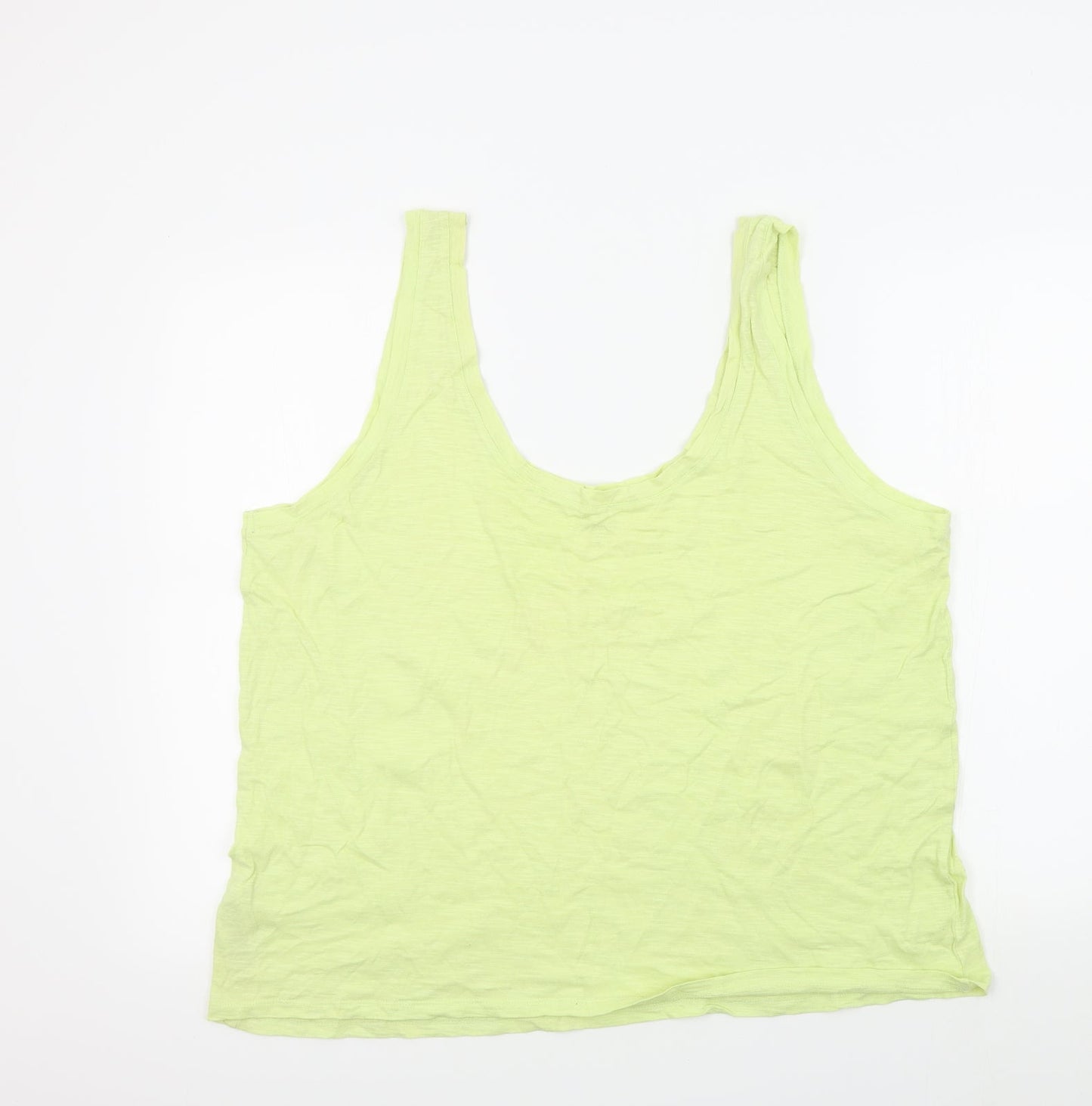 M&S Womens Yellow Colourblock  Basic T-Shirt Size 20