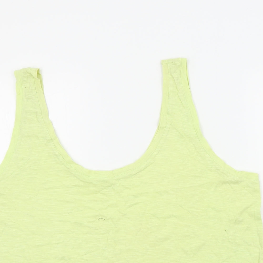 M&S Womens Yellow Colourblock  Basic T-Shirt Size 20