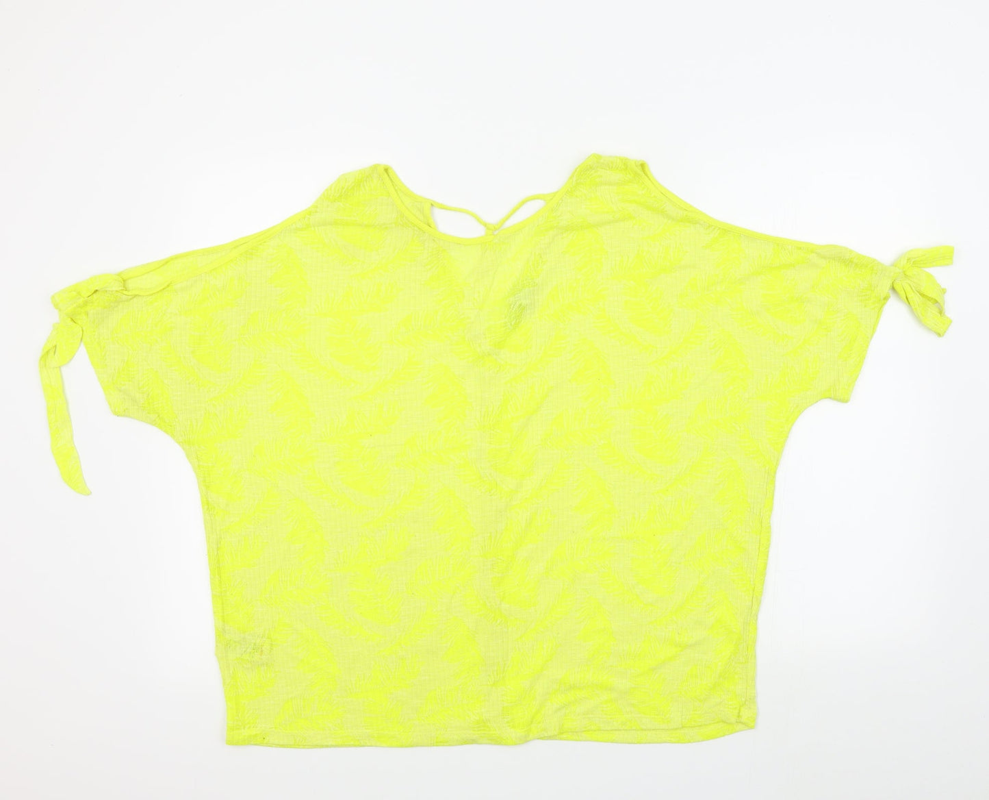 NEXT Womens Yellow Colourblock  Basic T-Shirt Size 18