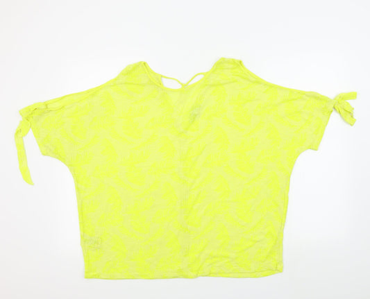 NEXT Womens Yellow Colourblock  Basic T-Shirt Size 18