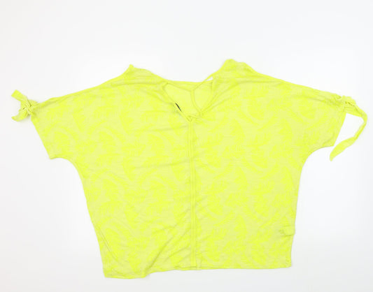 NEXT Womens Yellow Colourblock  Basic T-Shirt Size 18