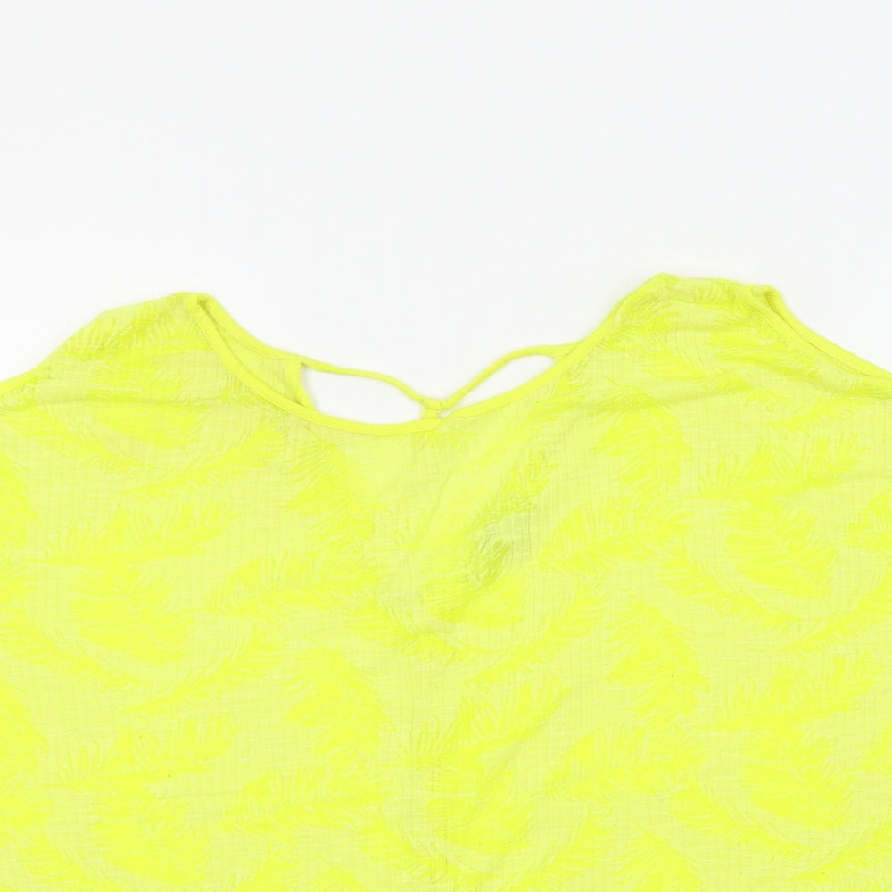NEXT Womens Yellow Colourblock  Basic T-Shirt Size 18