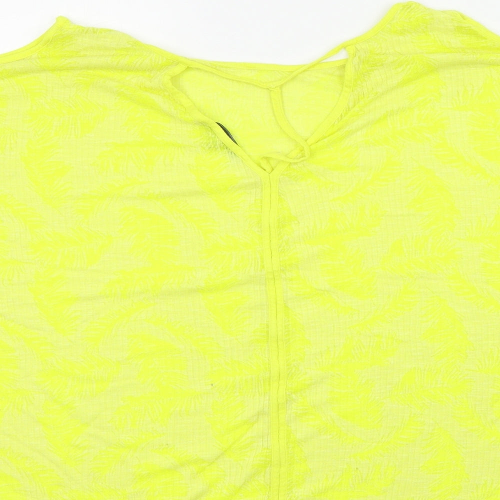 NEXT Womens Yellow Colourblock  Basic T-Shirt Size 18