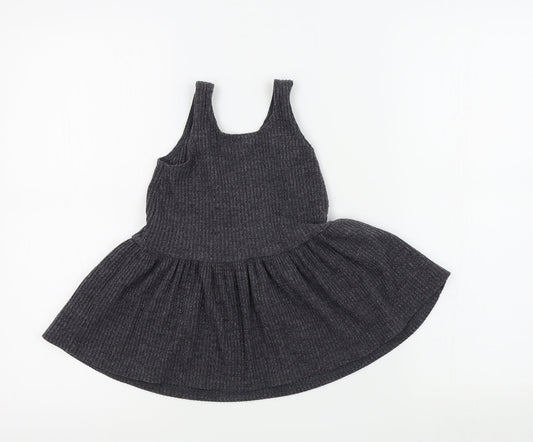 NEXT Girls Grey Chevron  Fit & Flare  Size 12-18 Months