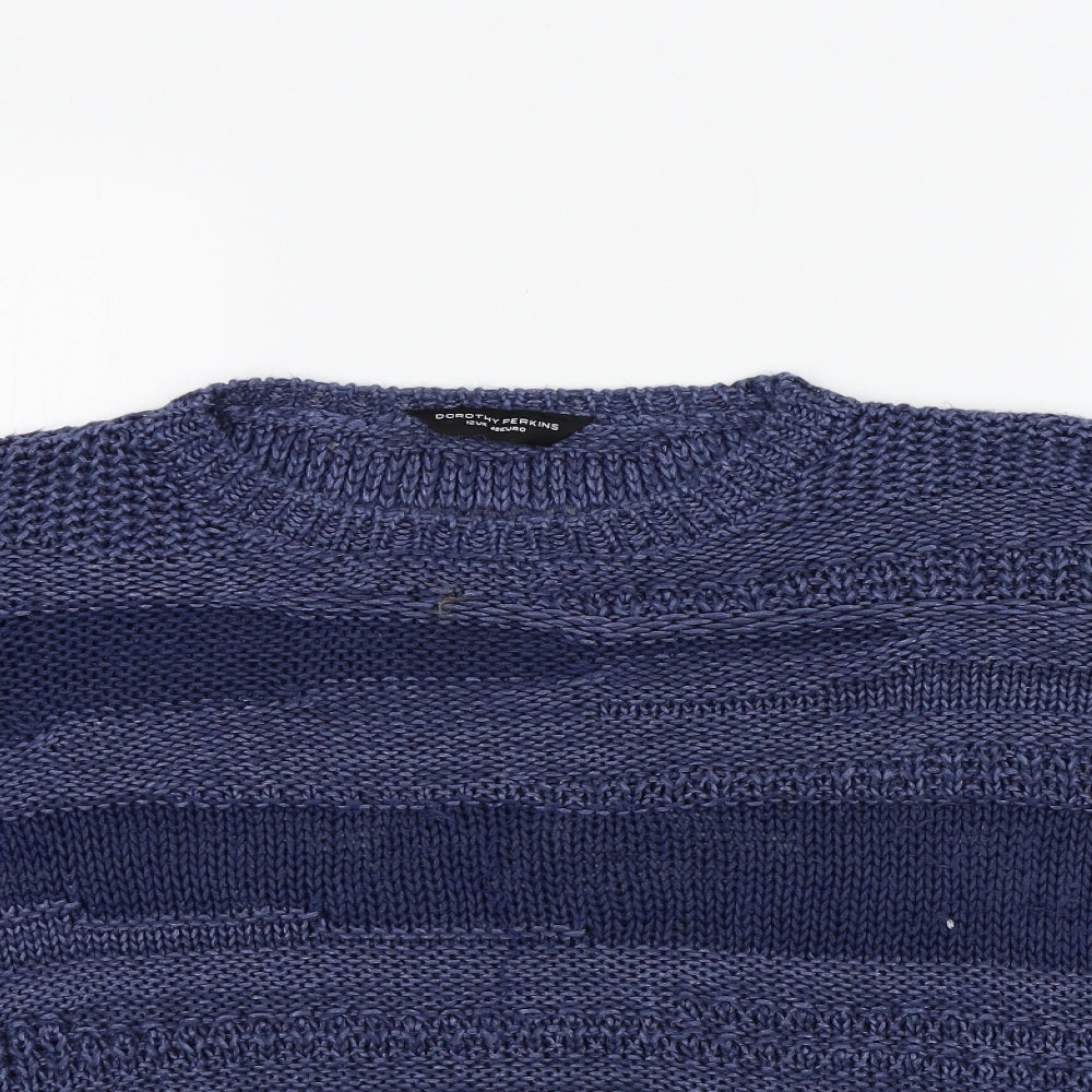 Dorothy Perkins Womens Blue Striped  Pullover Jumper Size 14