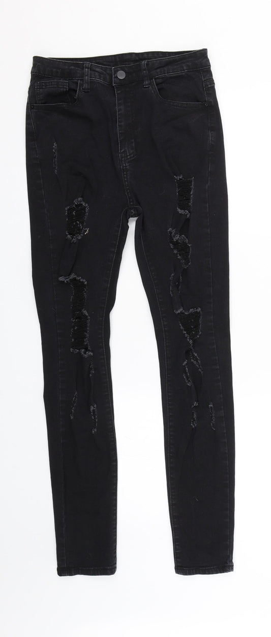 Shien Womens Black  Denim Skinny Jeans Size S L27 in