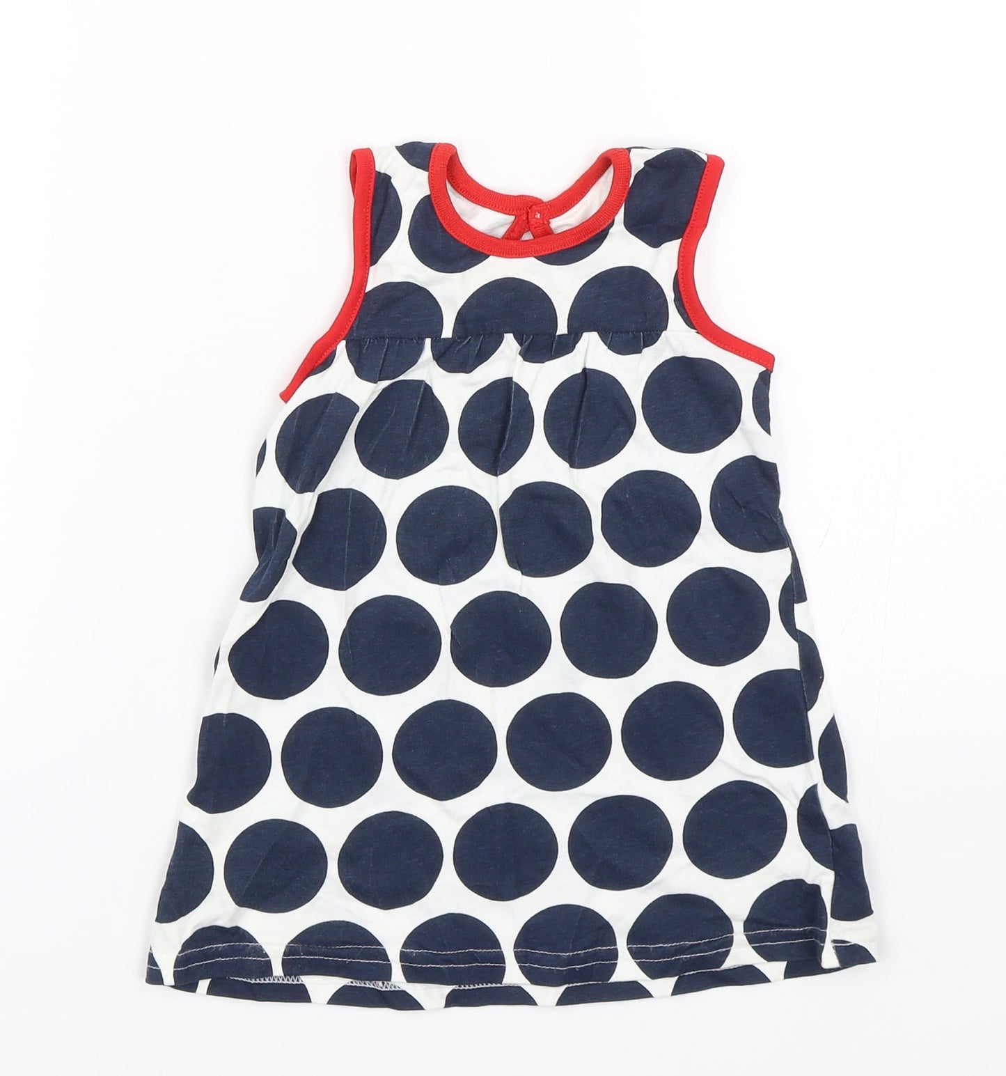 George Girls Blue Polka Dot  Tank Dress  Size 9-12 Months