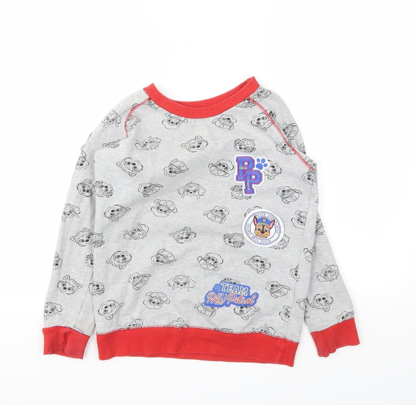 CHARICTER Boys Grey Animal Print  Pullover Hoodie Size 8 Years