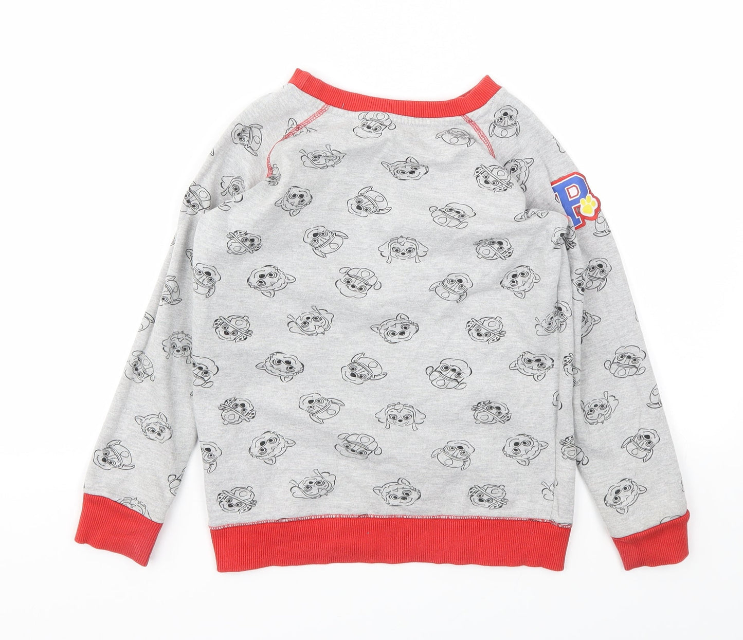 CHARICTER Boys Grey Animal Print  Pullover Hoodie Size 8 Years