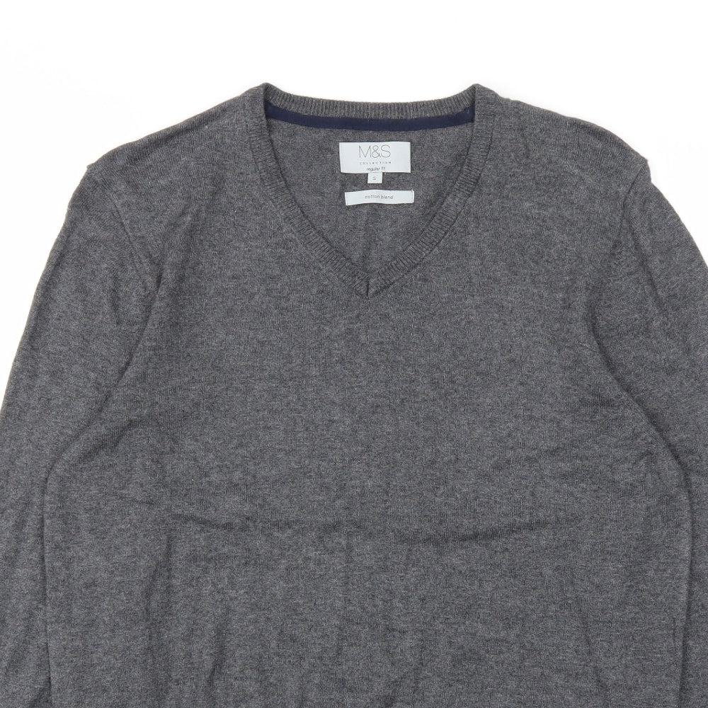 M&S Mens Grey   Pullover Sweatshirt Size S