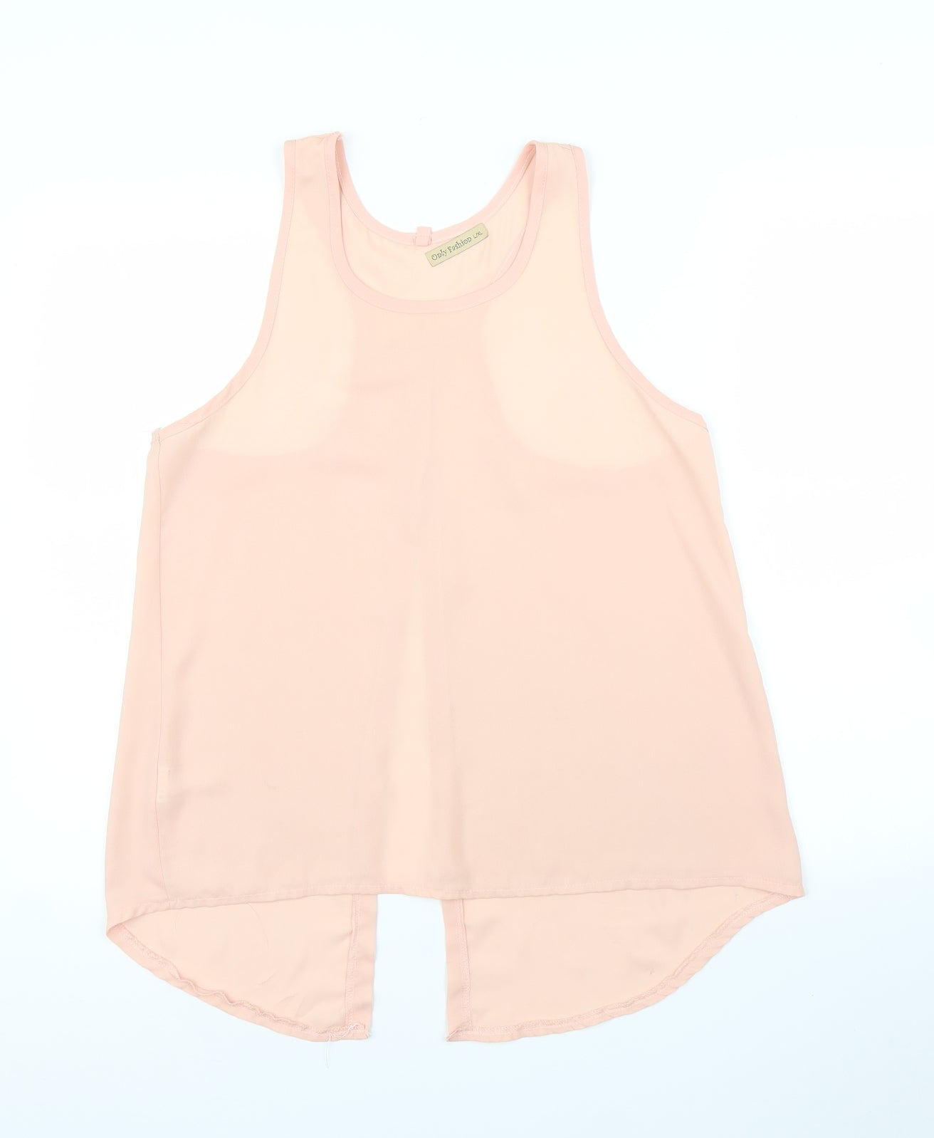 Only Fashion Womens Pink   Basic Blouse Size M  - Split down back