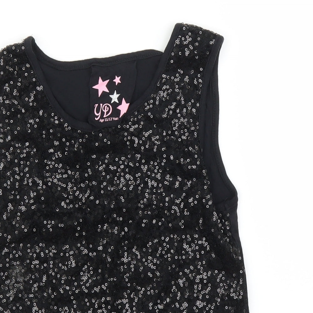 Young Dimension Girls Black   Basic Blouse Size 11 Years