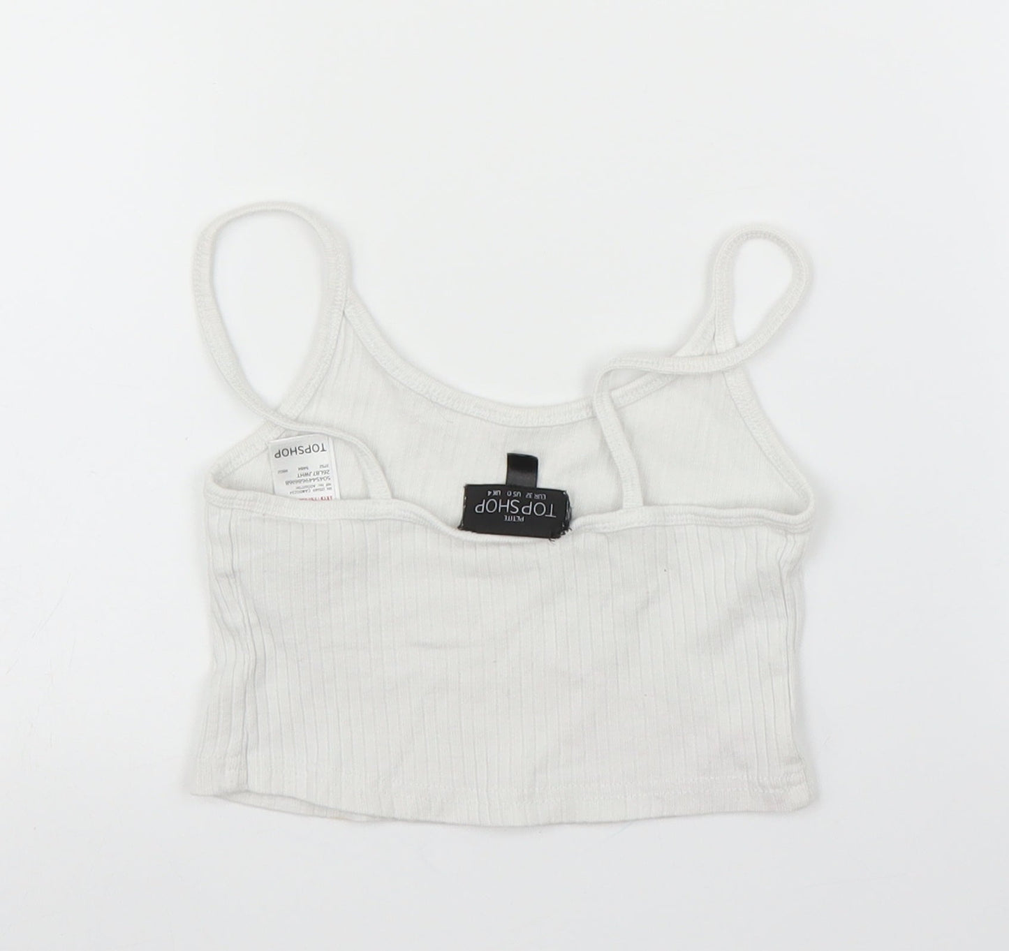 Topshop Womens White   Camisole Blouse Size 4  - Cropped